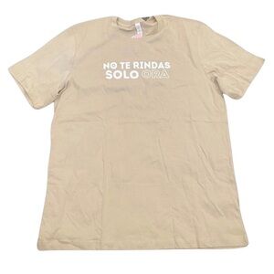 Shila T-Shirt 'No Rindas Solo Ora' in Beige, Size XL​​​​​​​​​